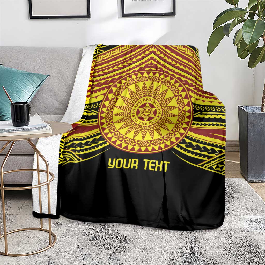 Personalised Tonga Ha apai High School Blanket Ngatu Fonulei Pattern LT9 - Polynesian Pride