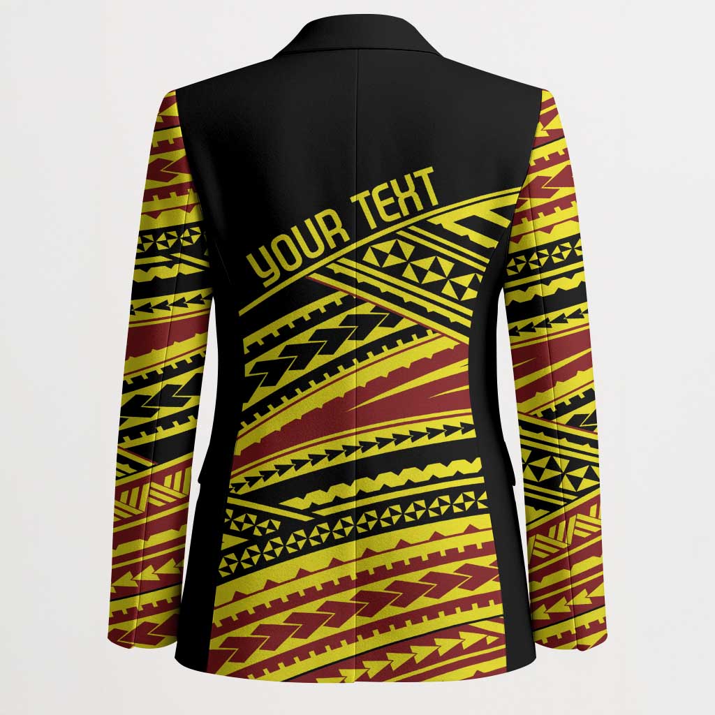 Personalised Tonga Ha apai High School Blazer Ngatu Fonulei Pattern - Polynesian Pride