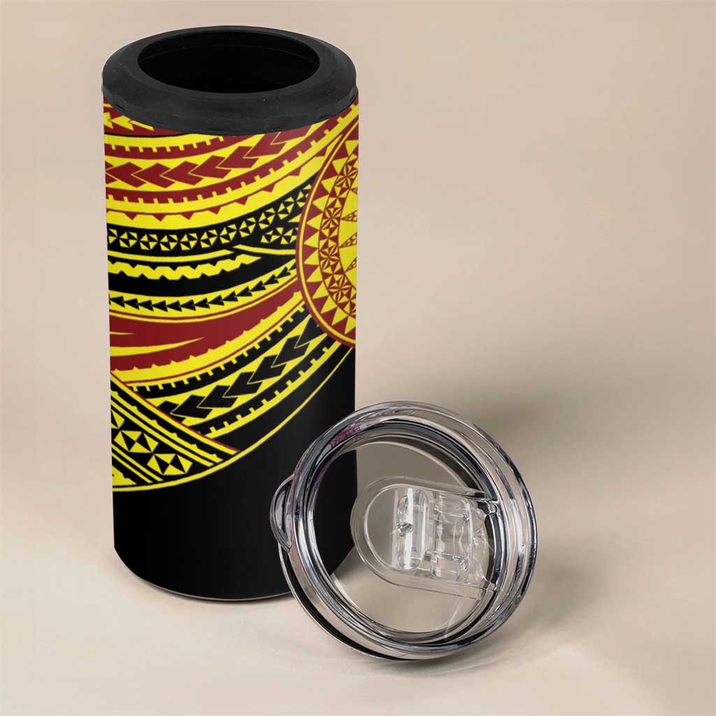 Personalised Tonga Ha apai High School 4 in 1 Can Cooler Tumbler Ngatu Fonulei Pattern LT9 - Polynesian Pride
