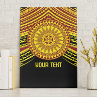 Personalised Tonga Ha apai High School Canvas Wall Art Ngatu Fonulei Pattern LT9 Without Frame Gold - Polynesian Pride