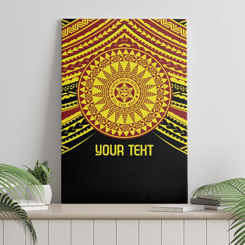 Personalised Tonga Ha apai High School Canvas Wall Art Ngatu Fonulei Pattern LT9 - Polynesian Pride