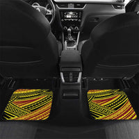 Personalised Tonga Ha apai High School Car Mats Ngatu Fonulei Pattern LT9 Set 2pcs - Back Gold - Polynesian Pride