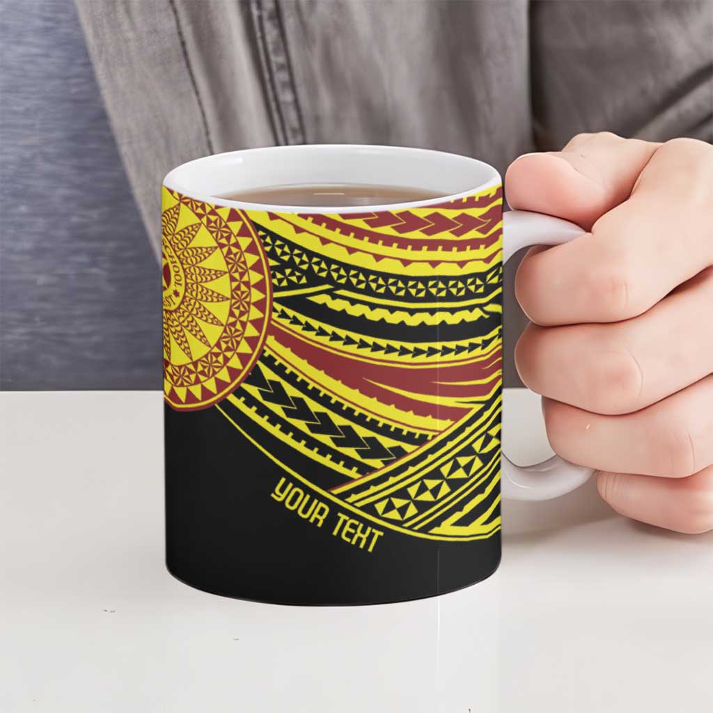 Personalised Tonga Ha apai High School Ceramic Mug Ngatu Fonulei Pattern - Polynesian Pride