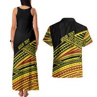 Personalised Tonga Ha apai High School Couples Matching Tank Maxi Dress and Hawaiian Shirt Ngatu Fonulei Pattern LT9 - Polynesian Pride