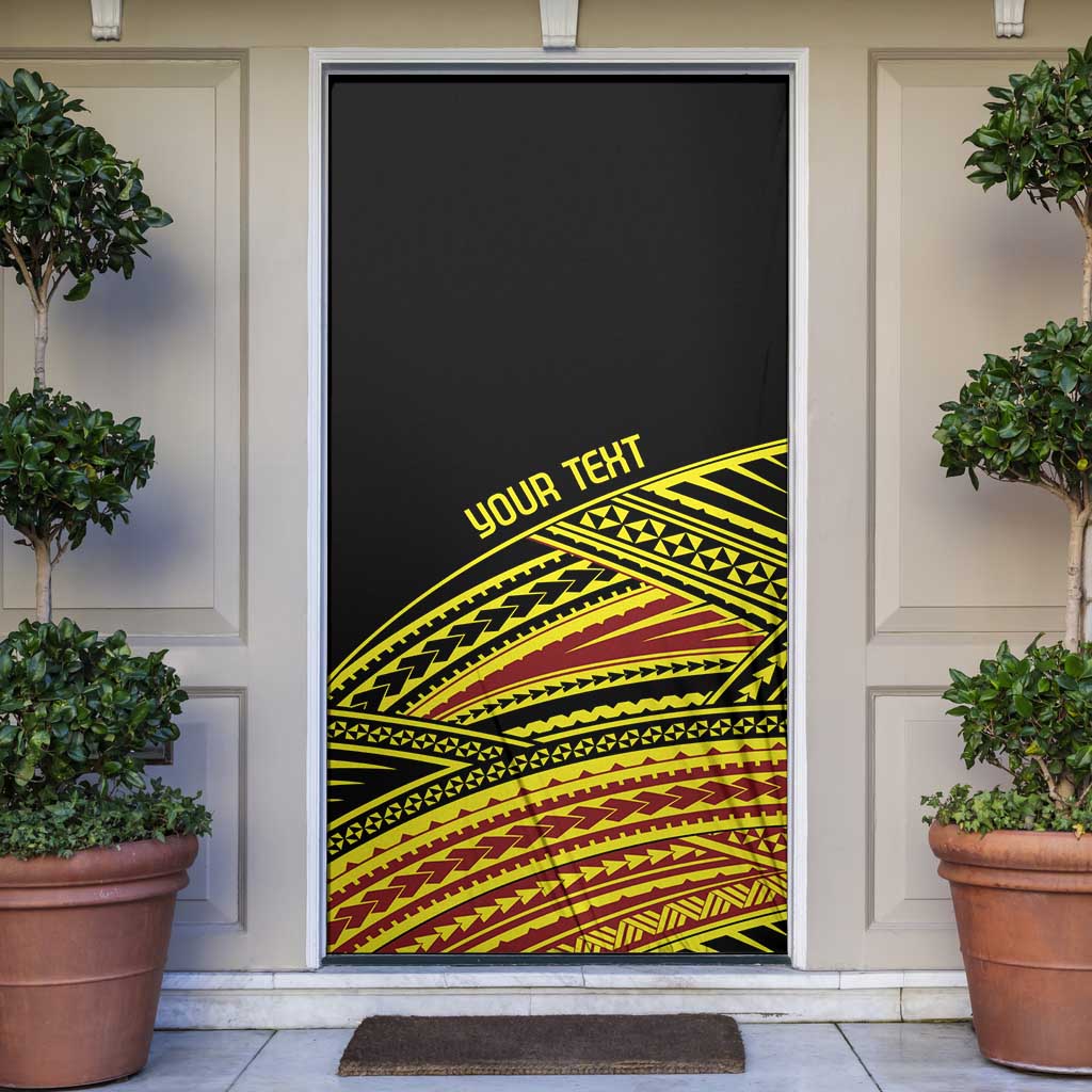 Personalised Tonga Ha apai High School Door Cover Ngatu Fonulei Pattern LT9 Gold - Polynesian Pride