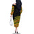 Personalised Tonga Ha apai High School Family Matching Off The Shoulder Long Sleeve Dress and Hawaiian Shirt Ngatu Fonulei Pattern