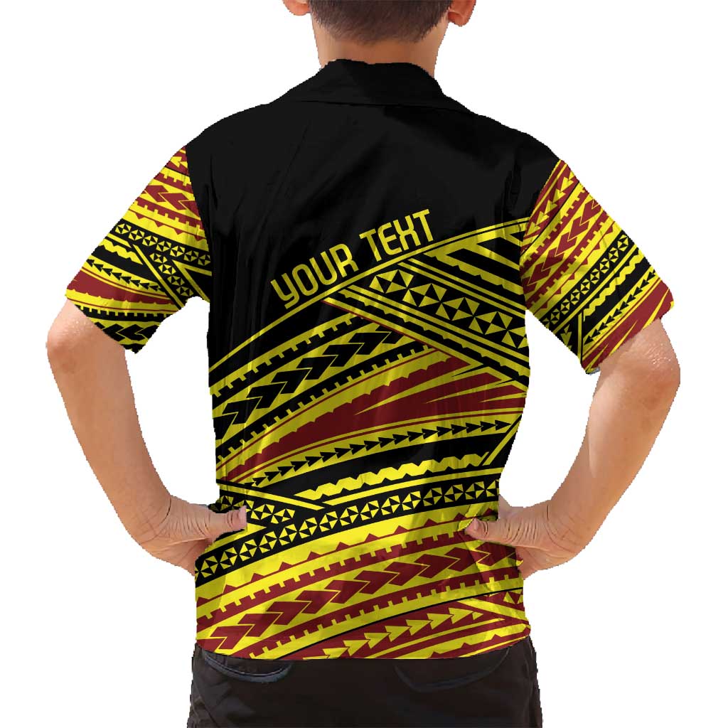 Personalised Tonga Ha apai High School Family Matching Off Shoulder Maxi Dress and Hawaiian Shirt Ngatu Fonulei Pattern