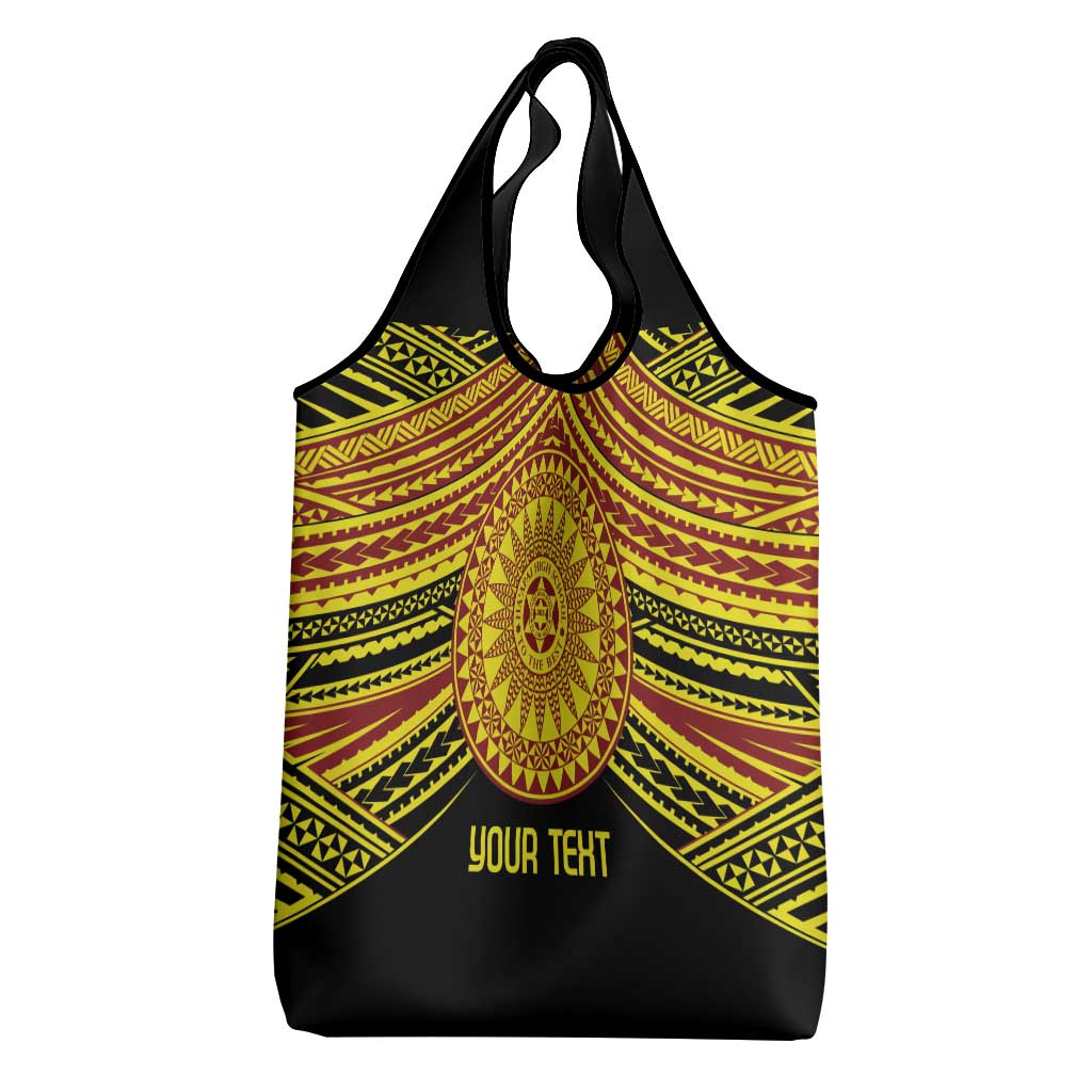 Personalised Tonga Ha apai High School Grocery Bag Ngatu Fonulei Pattern LT9 - Polynesian Pride