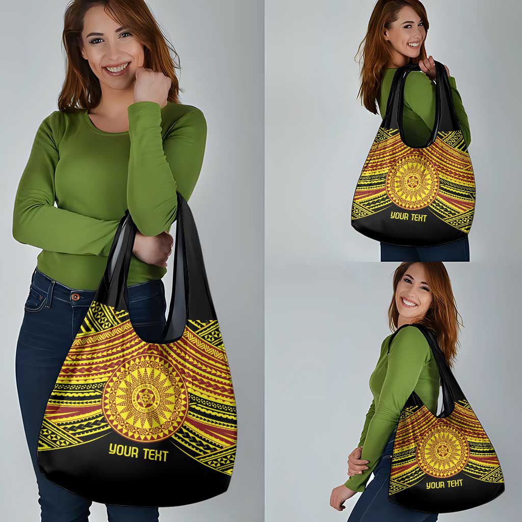 Personalised Tonga Ha apai High School Grocery Bag Ngatu Fonulei Pattern LT9 - Polynesian Pride