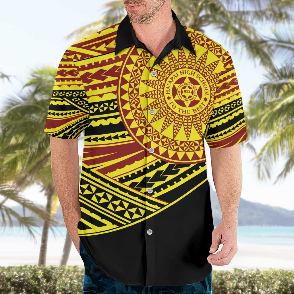 Personalised Tonga Ha apai High School Hawaiian Shirt Ngatu Fonulei Pattern LT9 - Polynesian Pride