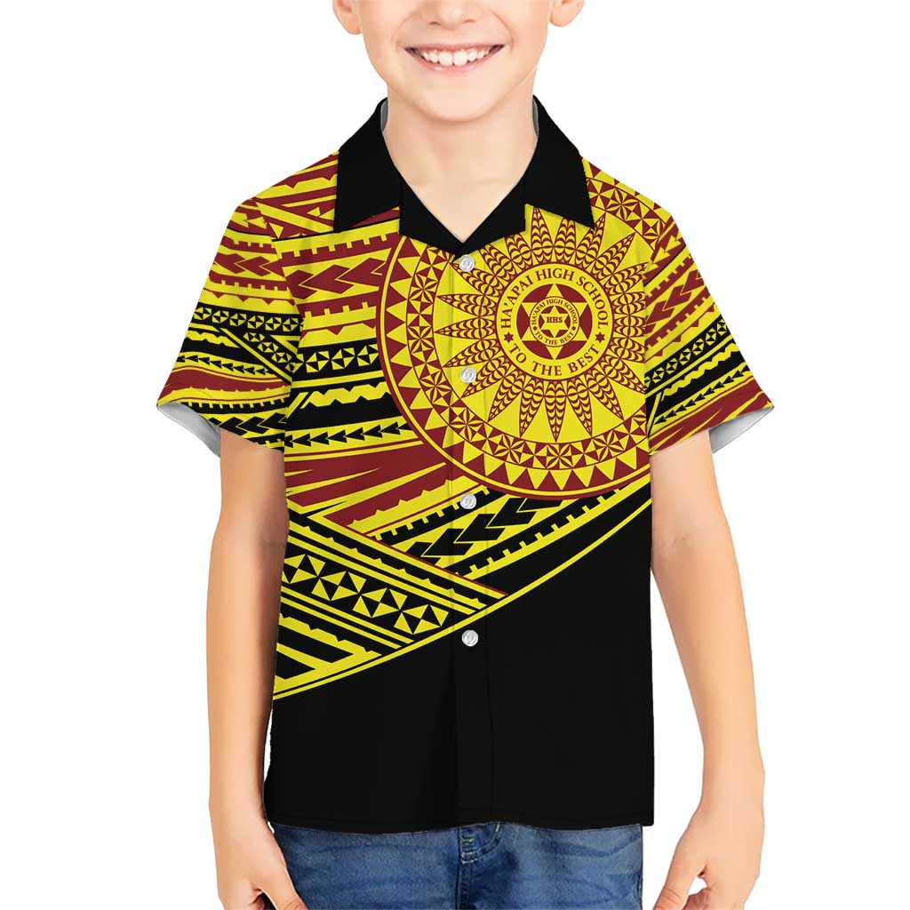 Personalised Tonga Ha apai High School Hawaiian Shirt Ngatu Fonulei Pattern LT9 - Polynesian Pride