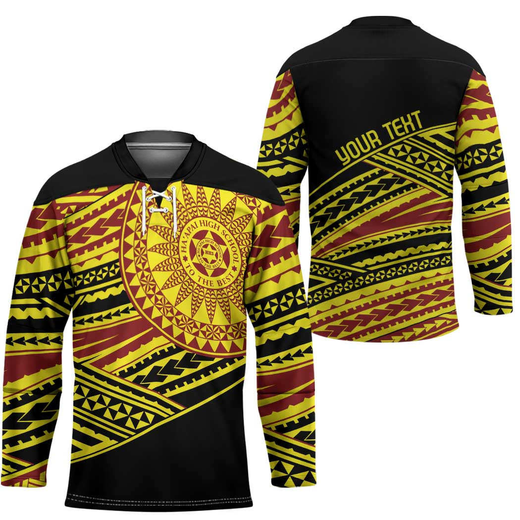 Personalised Tonga Ha apai High School Hockey Jersey Ngatu Fonulei Pattern LT9 - Polynesian Pride