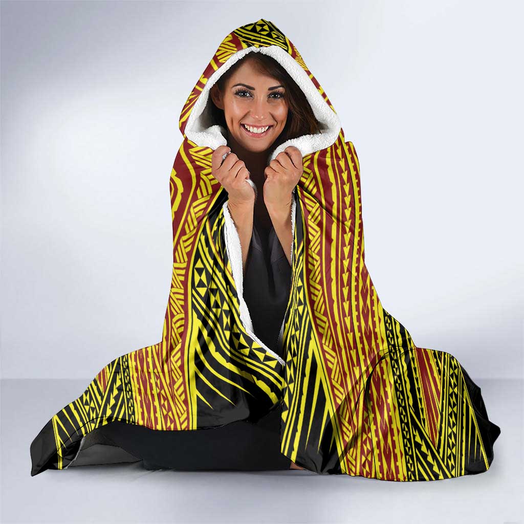 Personalised Tonga Ha apai High School Hooded Blanket Ngatu Fonulei Pattern LT9 - Polynesian Pride