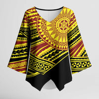 Personalised Tonga Ha apai High School Kimono Sleeve Blouse Ngatu Fonulei Pattern LT9 Female Gold - Polynesian Pride