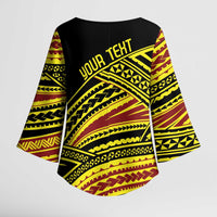 Personalised Tonga Ha apai High School Kimono Sleeve Blouse Ngatu Fonulei Pattern LT9 - Polynesian Pride
