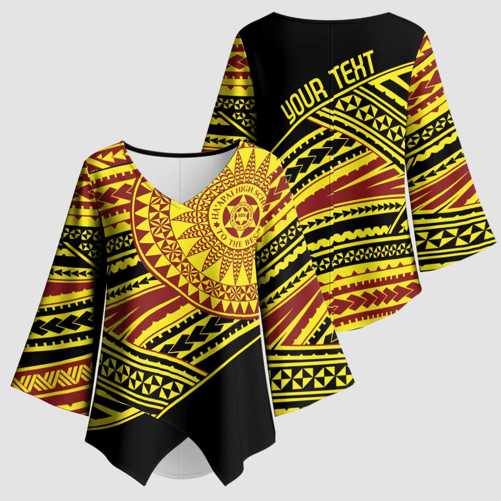Personalised Tonga Ha apai High School Kimono Sleeve Blouse Ngatu Fonulei Pattern LT9 - Polynesian Pride