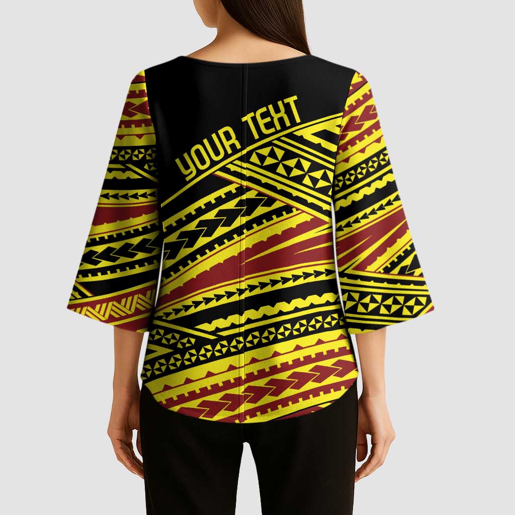 Personalised Tonga Ha apai High School Kimono Sleeve Blouse Ngatu Fonulei Pattern LT9 - Polynesian Pride