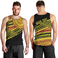 Personalised Tonga Ha apai High School Men Tank Top Ngatu Fonulei Pattern LT9 - Polynesian Pride
