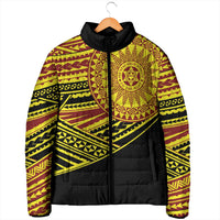 Personalised Tonga Ha apai High School Padded Jacket Ngatu Fonulei Pattern LT9 - Polynesian Pride