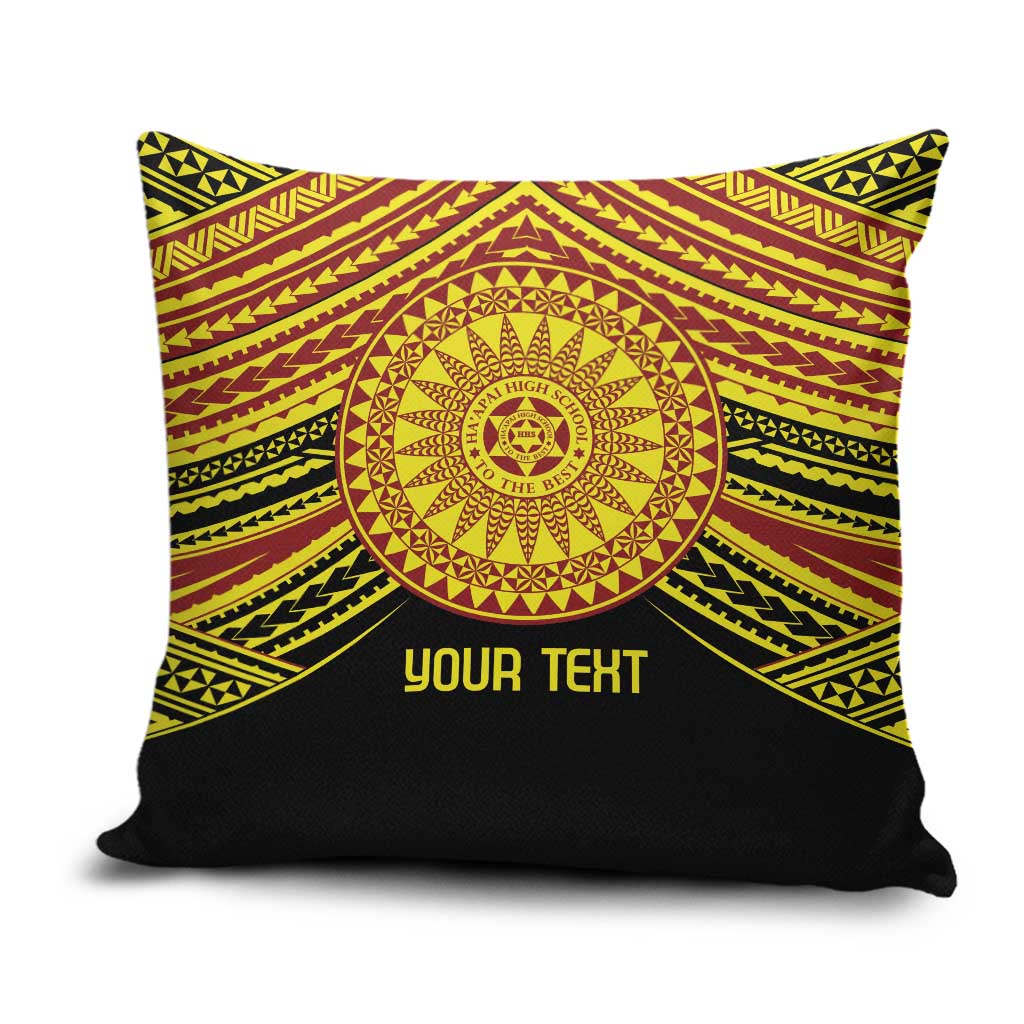 Personalised Tonga Ha apai High School Pillow Cover Ngatu Fonulei Pattern - Polynesian Pride