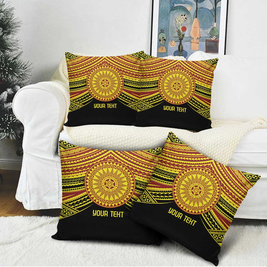 Personalised Tonga Ha apai High School Pillow Cover Ngatu Fonulei Pattern - Polynesian Pride