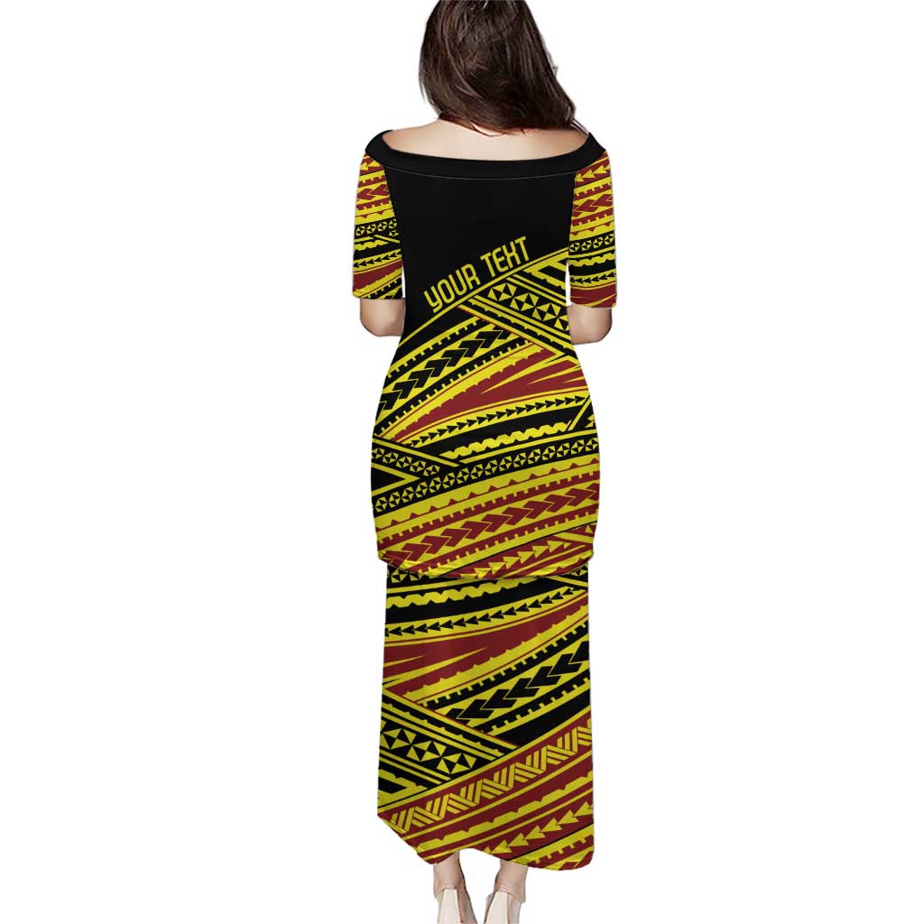 Personalised Tonga Ha apai High School Puletasi Ngatu Fonulei Pattern