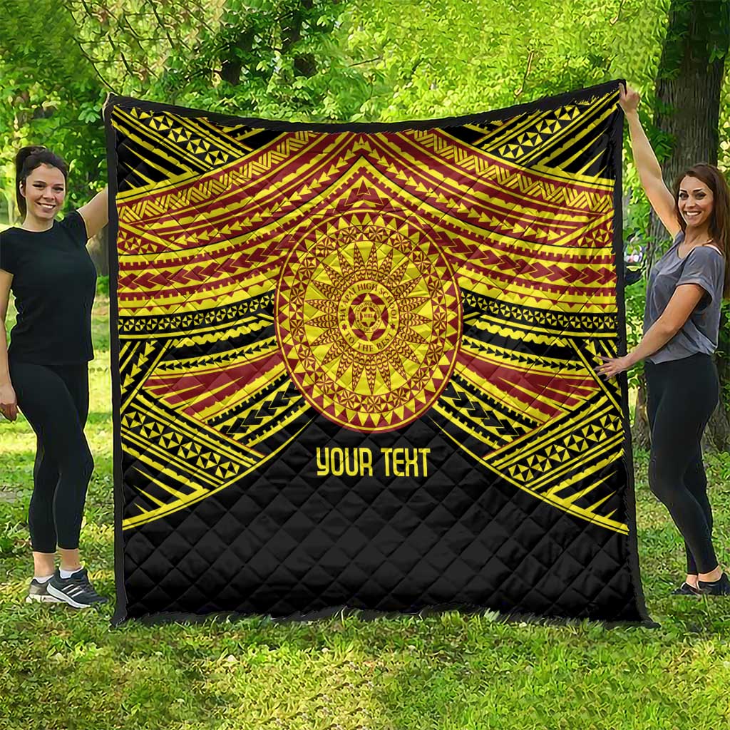 Personalised Tonga Ha apai High School Quilt Ngatu Fonulei Pattern