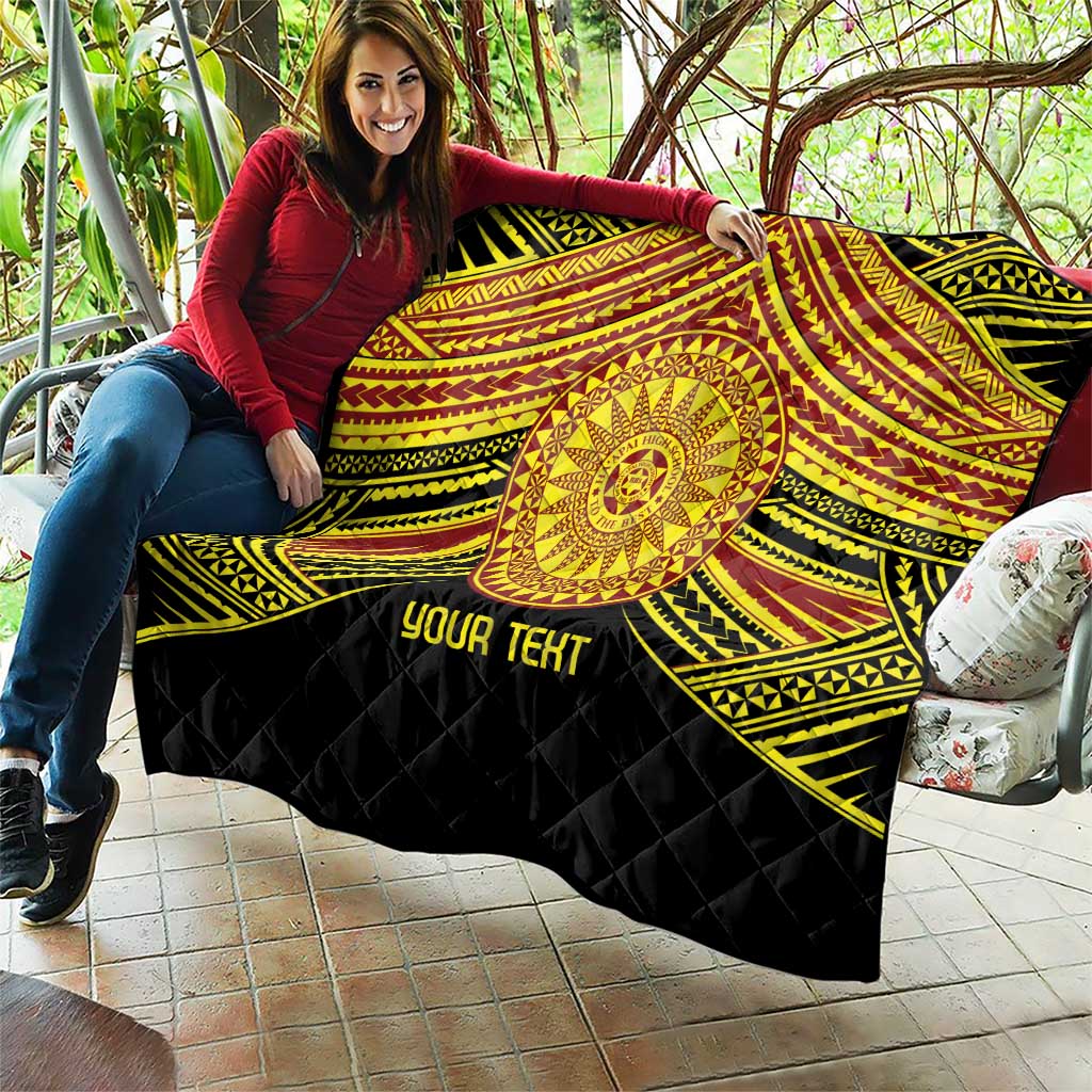 Personalised Tonga Ha apai High School Quilt Ngatu Fonulei Pattern