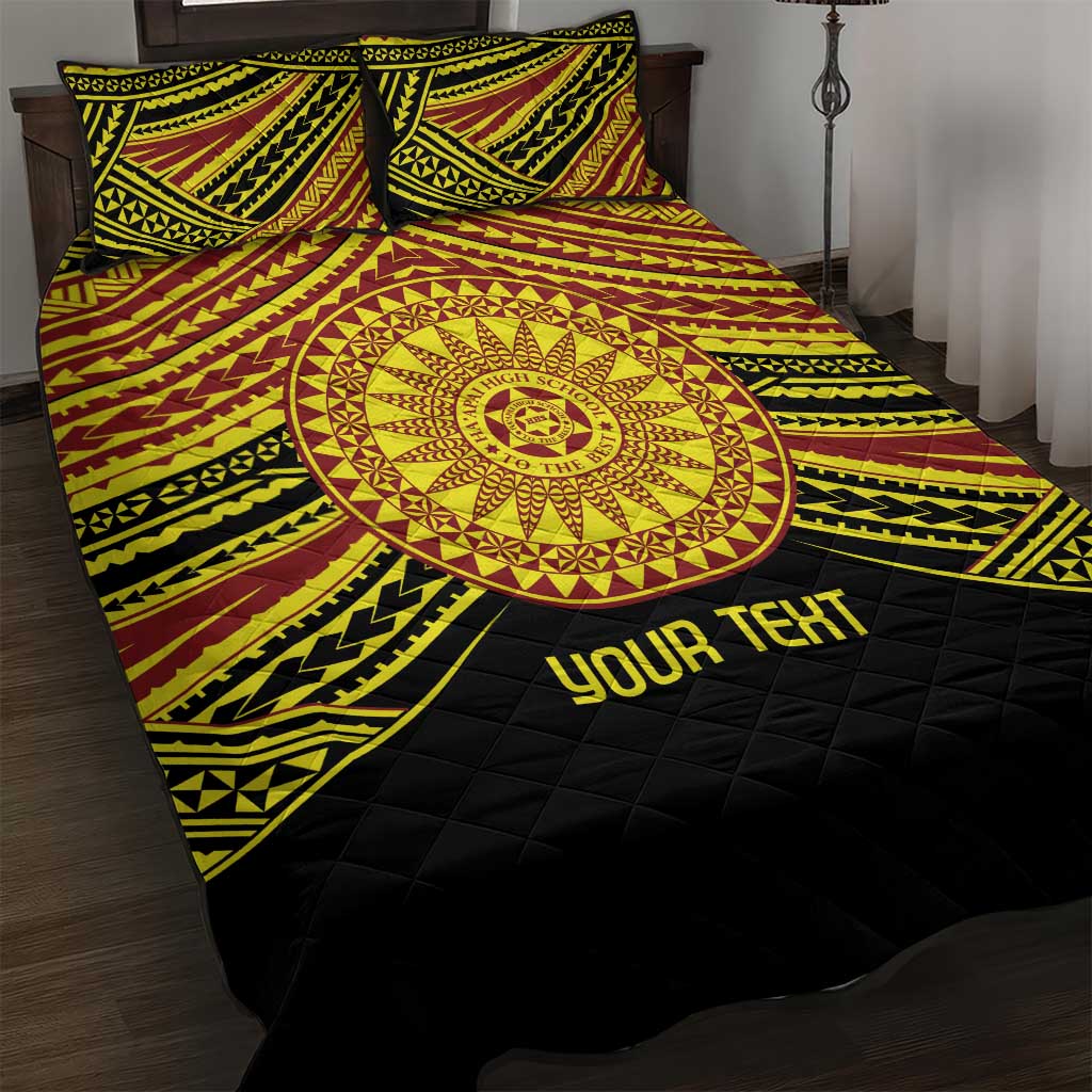 Personalised Tonga Ha apai High School Quilt Bed Set Ngatu Fonulei Pattern