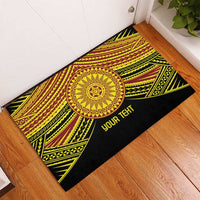 Personalised Tonga Ha apai High School Rubber Doormat Ngatu Fonulei Pattern LT9 - Polynesian Pride