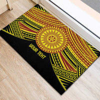 Personalised Tonga Ha apai High School Rubber Doormat Ngatu Fonulei Pattern LT9 - Polynesian Pride