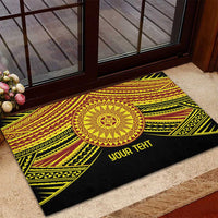 Personalised Tonga Ha apai High School Rubber Doormat Ngatu Fonulei Pattern LT9 - Polynesian Pride