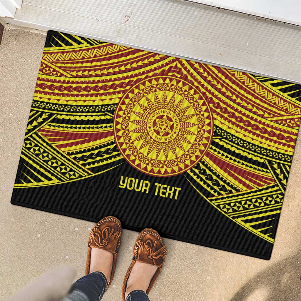 Personalised Tonga Ha apai High School Rubber Doormat Ngatu Fonulei Pattern LT9 - Polynesian Pride