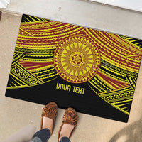 Personalised Tonga Ha apai High School Rubber Doormat Ngatu Fonulei Pattern LT9 - Polynesian Pride