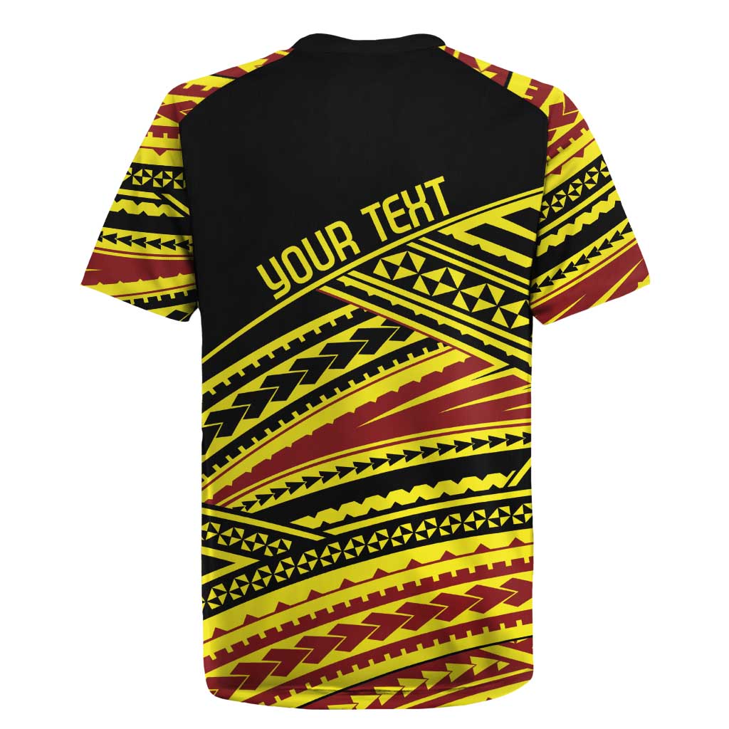Personalised Tonga Ha apai High School Rugby Jersey Ngatu Fonulei Pattern