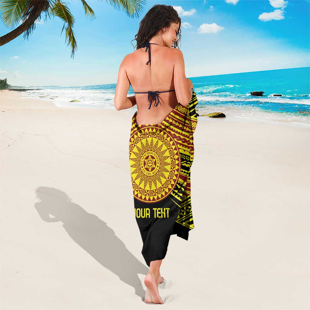 Personalised Tonga Ha apai High School Sarong Ngatu Fonulei Pattern
