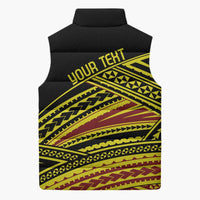 Personalised Tonga Ha apai High School Sleeveless Puffer Jacket Ngatu Fonulei Pattern LT9 - Polynesian Pride