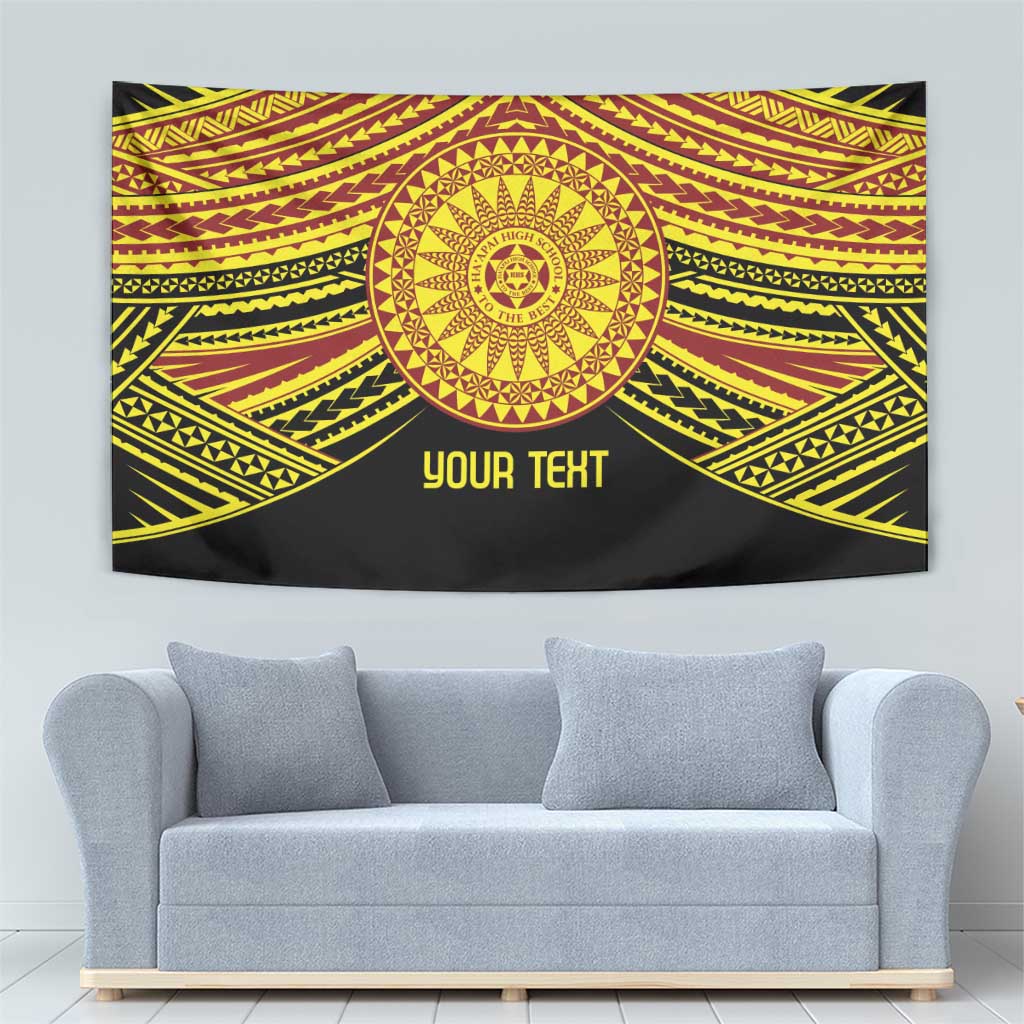 Personalised Tonga Ha apai High School Tapestry Ngatu Fonulei Pattern