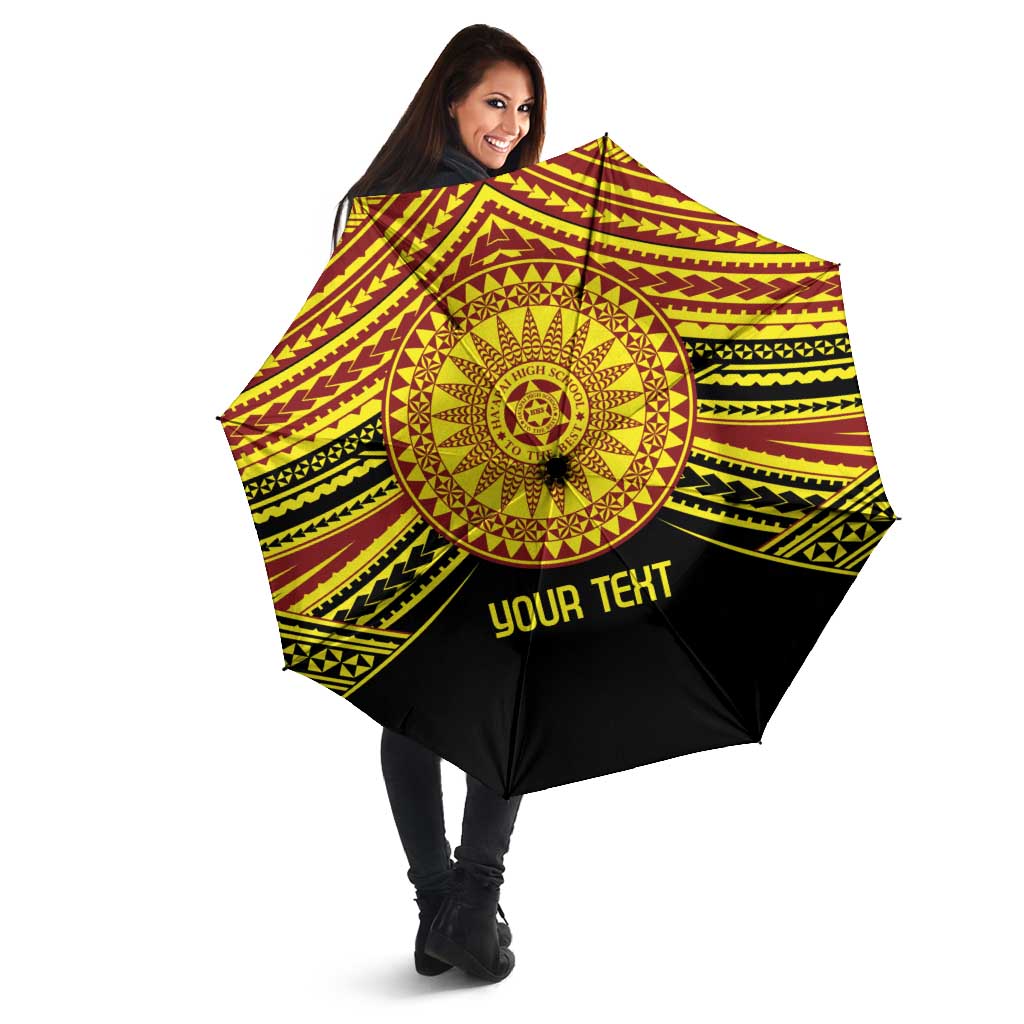 Personalised Tonga Ha apai High School Umbrella Ngatu Fonulei Pattern LT9 - Polynesian Pride