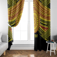 Personalised Tonga Ha apai High School Window Curtain Ngatu Fonulei Pattern LT9 - Polynesian Pride