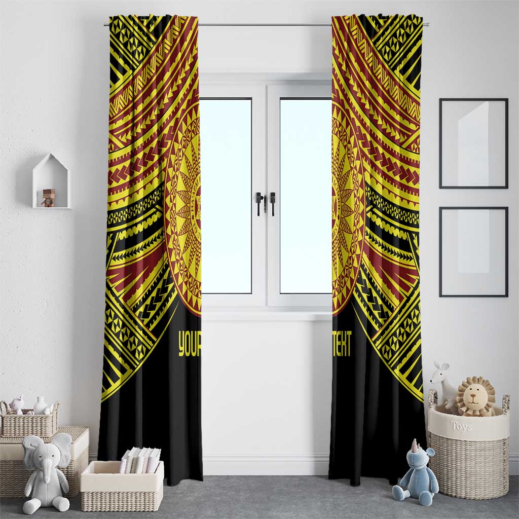 Personalised Tonga Ha apai High School Window Curtain Ngatu Fonulei Pattern LT9 - Polynesian Pride
