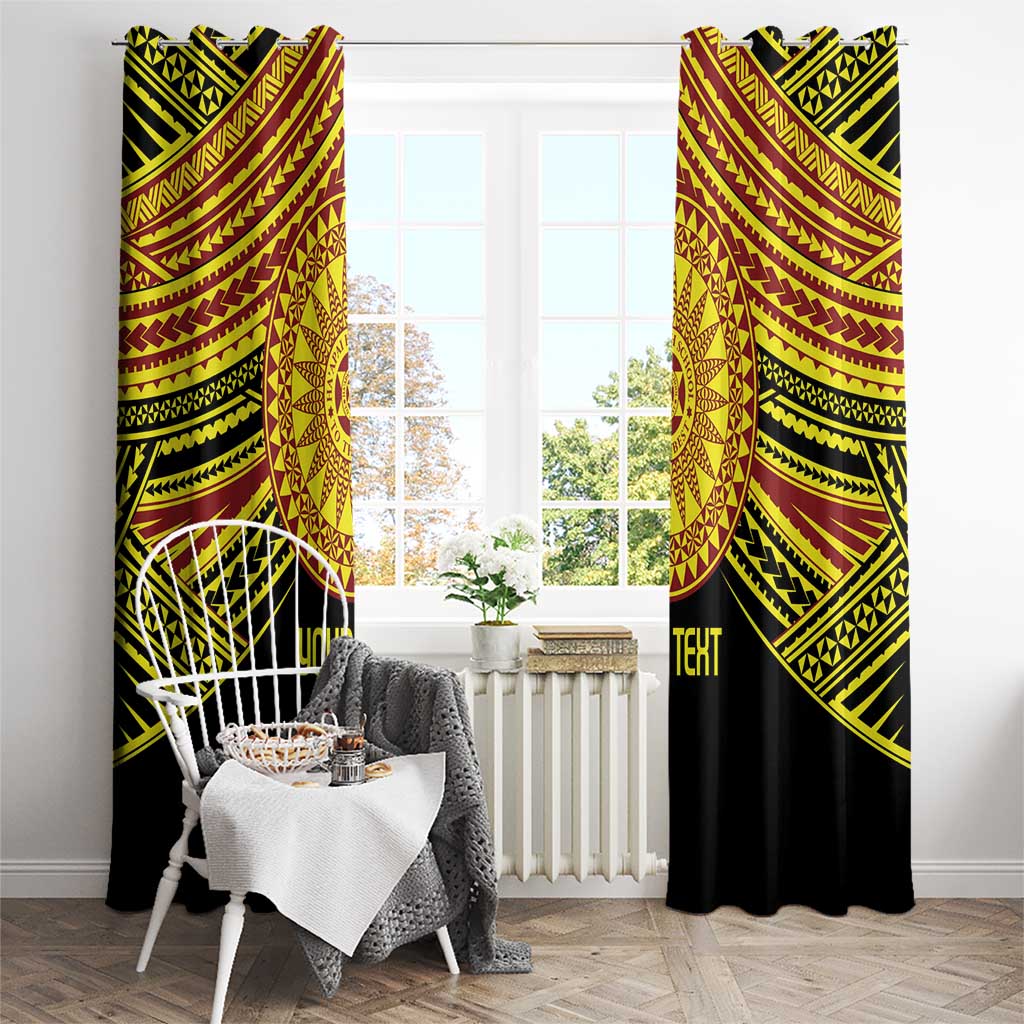 Personalised Tonga Ha apai High School Window Curtain Ngatu Fonulei Pattern LT9 - Polynesian Pride