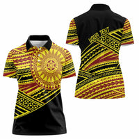 Personalised Tonga Ha apai High School Women Polo Shirt Ngatu Fonulei Pattern