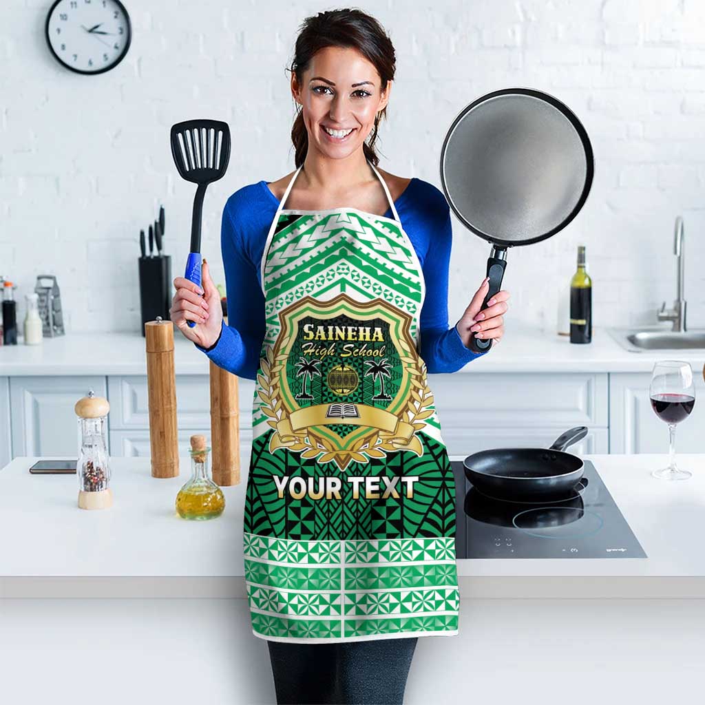Personalised Tonga Saineha High School Apron Polynesian Ngatu Tribal LT9 - Polynesian Pride