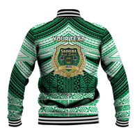 Personalised Tonga Saineha High School Baseball Jacket Polynesian Ngatu Tribal LT9 - Polynesian Pride