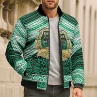 Personalised Tonga Saineha High School Bomber Puffer Jacket Polynesian Ngatu Tribal LT9 - Polynesian Pride