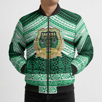 Personalised Tonga Saineha High School Bomber Puffer Jacket Polynesian Ngatu Tribal LT9 - Polynesian Pride