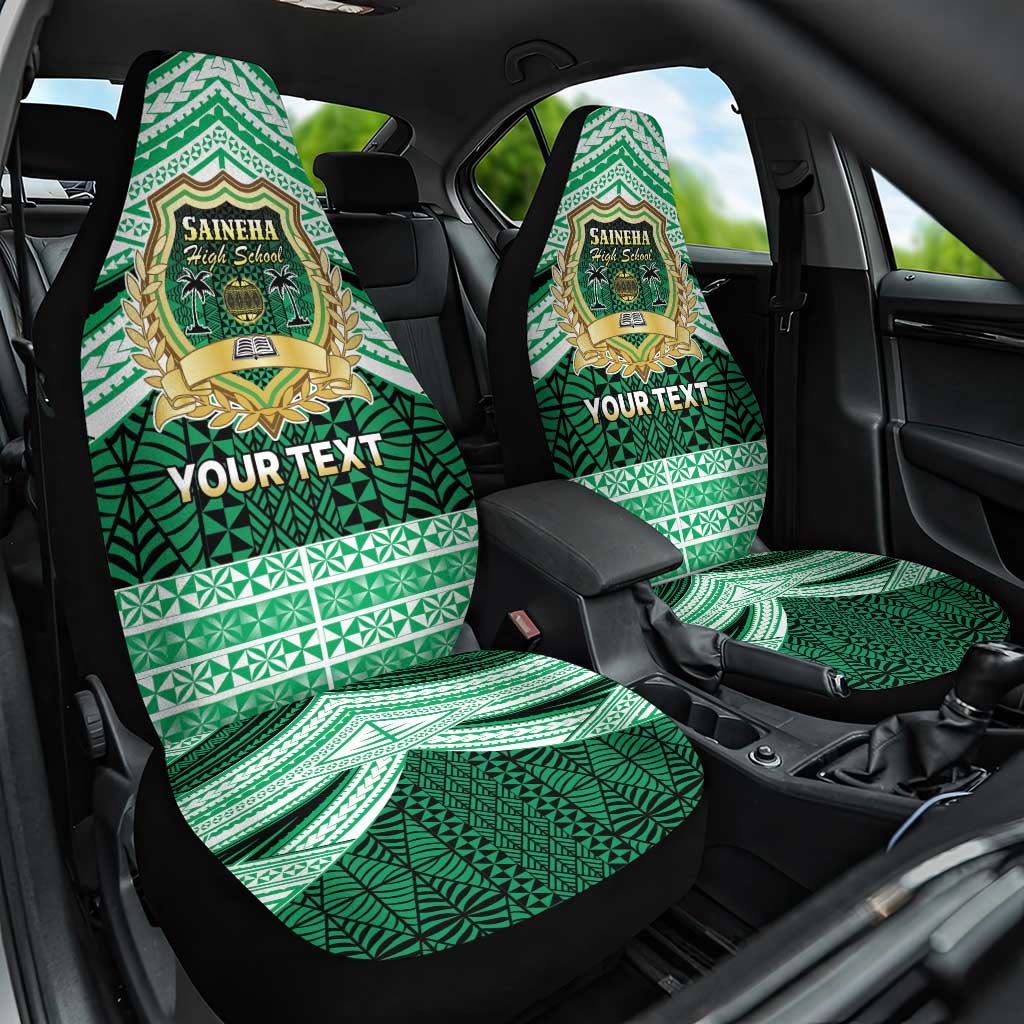 Personalised Tonga Saineha High School Car Seat Cover Polynesian Ngatu Tribal