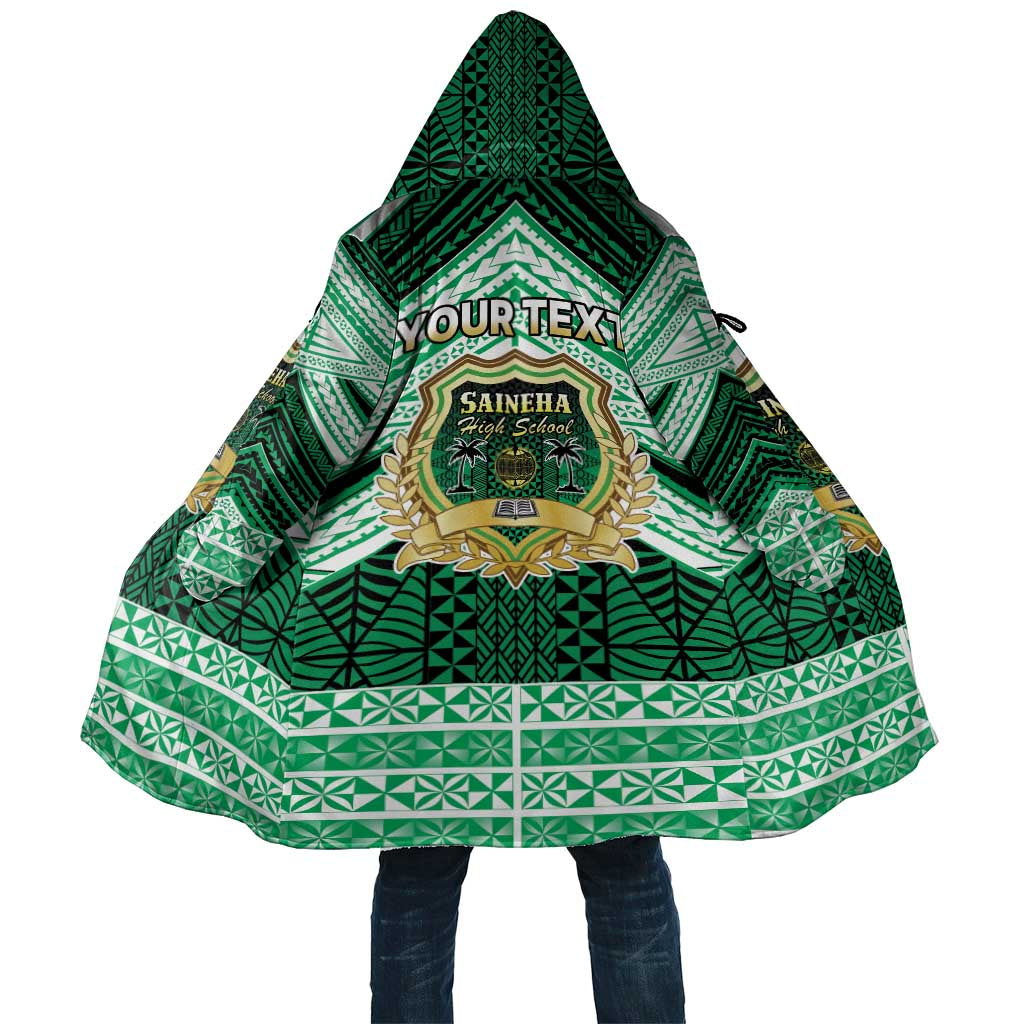 Personalised Tonga Saineha High School Cloak Polynesian Ngatu Tribal LT9 Unisex Green - Polynesian Pride