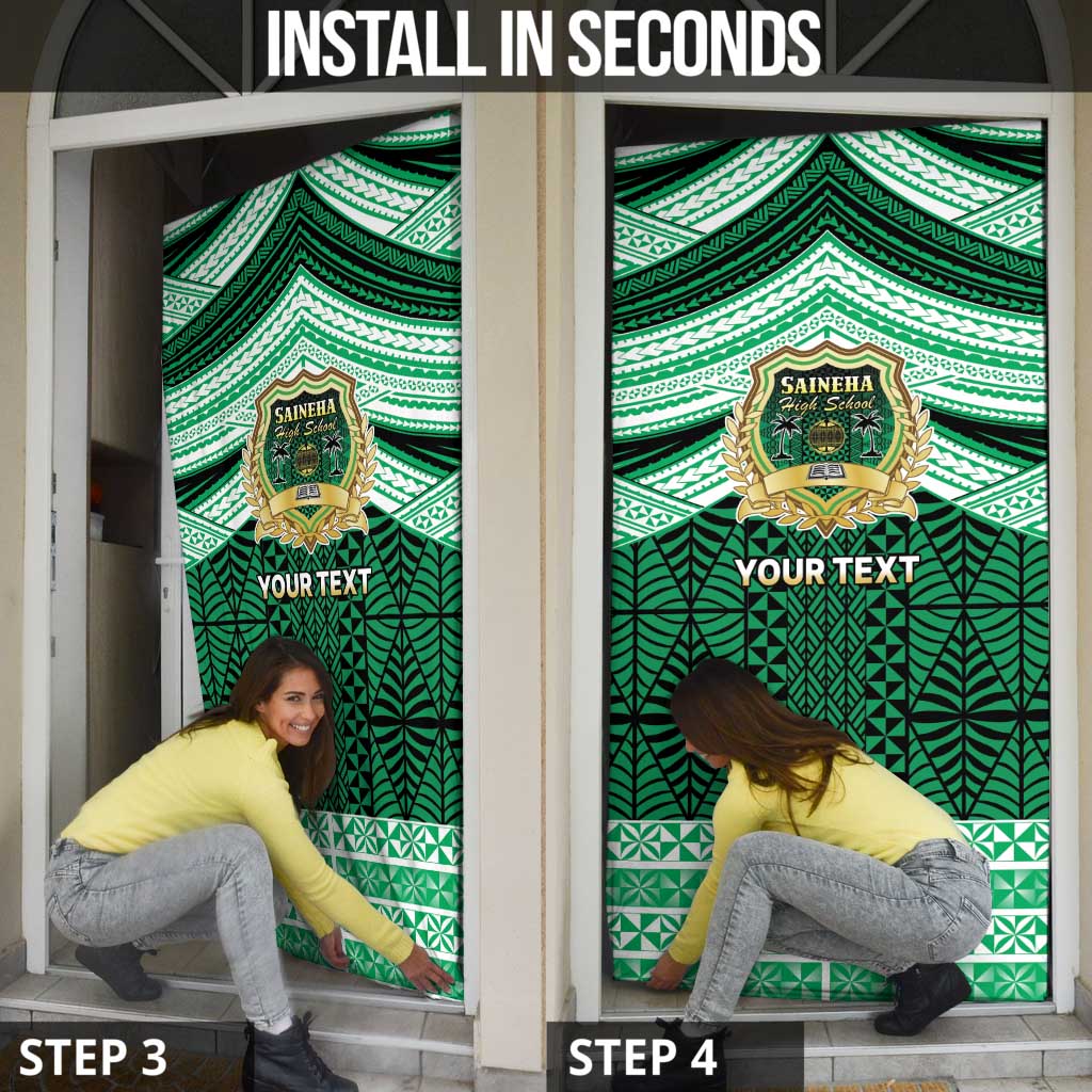 Personalised Tonga Saineha High School Door Cover Polynesian Ngatu Tribal LT9 - Polynesian Pride